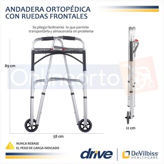 Foto 5 | Foto 5 | Walker Drive Medical Deluxe Plegable Con Ruedas De 5 Cm - Venta Internacional.