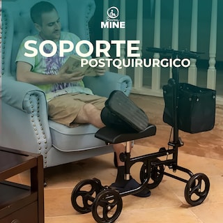 Foto 2 | Foto 2 | Andadera Ortopedica Con Ruedas Para Apoyar La Rodilla Delux Con Bolsa | Plegable