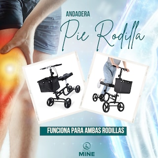 Foto 5 | Foto 5 | Andadera Ortopedica Con Ruedas Para Apoyar La Rodilla Delux Con Bolsa | Plegable