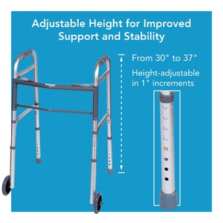 Foto 3 | Foto 3 | Walker Carex Plegable Para Personas Mayores Con Ruedas Ajustables En Altura - Venta Internacional.
