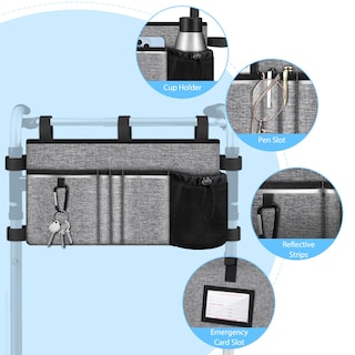 Foto 3 | Foto 3 | Bolsa Walker Finpac Grande Con Portavasos Gris Para Personas Mayores - Venta Internacional.