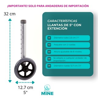 Foto 4 | Foto 4 | Par De Llantas Sc-w3 5 Para Andadera Con Extensión