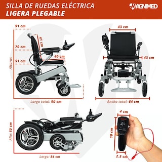 Foto 7 | Foto 7 | Silla De Ruedas Eléctrica Plegable | Compacta, Todo Terreno, Estructura De Aluminio, Respaldo Acojinado, Control Remoto Bluethoo