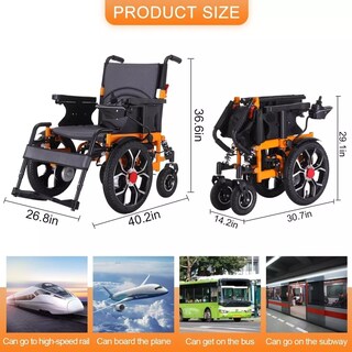 Foto 4 | Foto 4 | Silla de Ruedas Eléctrica AIJIA EW8014 Todo Terreno Plegable con Doble Motor de 250W y 150 kg de Soporte