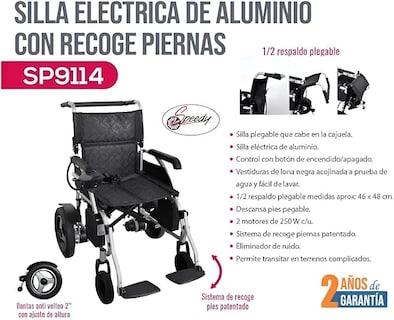 Foto 4 | Foto 4 | Silla Eléctrica con Eleva piernas Speedy Acero Inoxidable