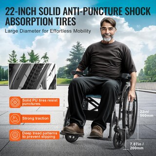 Foto 4 | Foto 4 | Silla De Ruedas Vevor De Aleación De Aluminio Ultraligera De 250 Kg - Venta Internacional.