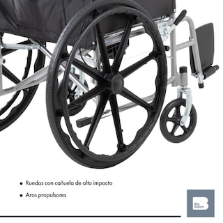 Foto 6 | Foto 6 | Silla De Ruedas Ligera Plegable Traslado Compacta Con Freno