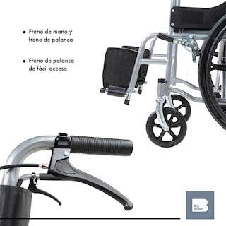 Foto 8 | Foto 8 | Silla De Ruedas Ligera Plegable Traslado Compacta Con Freno