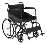 Silla de Ruedas Respaldo Plegable Descansa Pies Desmontables Cinturón de Seguridad Super Compacta Ligera Plegable