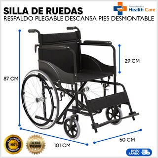 Foto 5 | Foto 5 | Silla de Ruedas Respaldo Plegable Descansa Pies Desmontables Cinturón de Seguridad Super Compacta Ligera Plegable