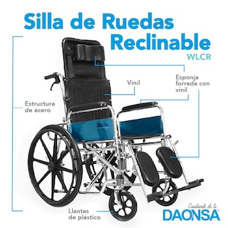 Foto 3 | Foto 3 | Silla de Ruedas Reclinable Daonsa