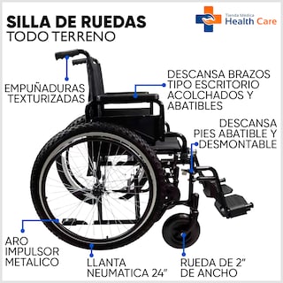 Foto 5 | Foto 5 | Silla de Ruedas Mobicare Negro con Descansapiés Desmontables y Descansabrazos Abatibles