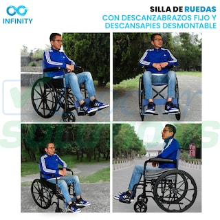 Foto 7 | Foto 7 | Silla de Ruedas Infinity Plegable Todoterreno Compacta Azul