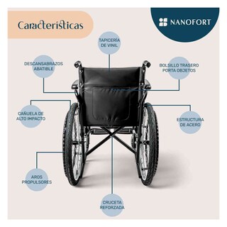 Foto 3 | Foto 3 | Silla Ruedas Plegable Todo Terreno Descansa Brazo Abatible