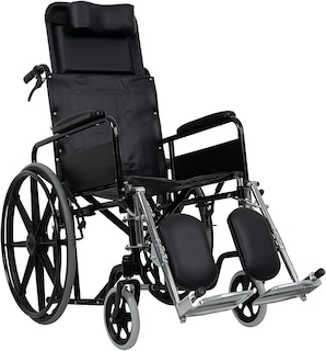 Foto 1 | Foto 1 | Silla De Ruedas Reclinable Con Descansabrazos Y Elevapiernas Desmontables, Asiento Y Respaldo De Vinil, Rines Tipo Mag