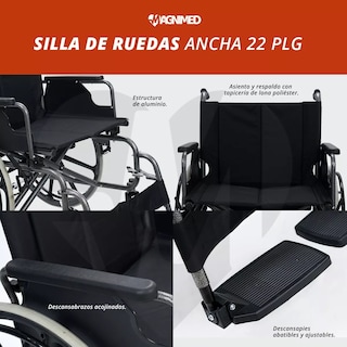 Foto 5 | Foto 5 | Silla de Ruedas Sanezy Ancha Bariátrica 22 Pulgadas