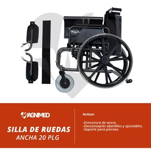 Foto 7 | Foto 7 | Silla de Ruedas Sanezy Ancha Bariátrica 20 Pulgadas