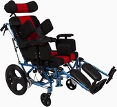 Silla de Ruedas Pci Parálisis Cerebral Infantil 15'' de Acero Resistente con Elevapiernas