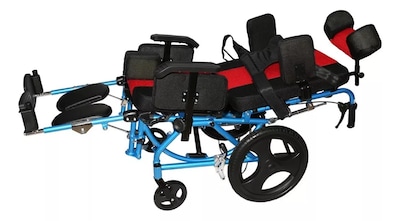 Foto 4 | Foto 4 | Silla de Ruedas Pci Parálisis Cerebral Infantil 15'' de Acero Resistente con Elevapiernas