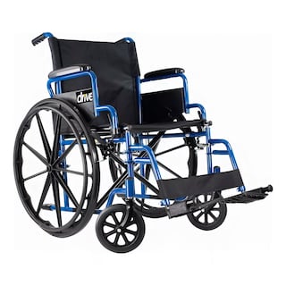 Foto 1 | Foto 1 | Silla De Ruedas Drive Medical Azul Streak Con Apoyabrazos Y Reposapiés Abatibles Asiento 16''