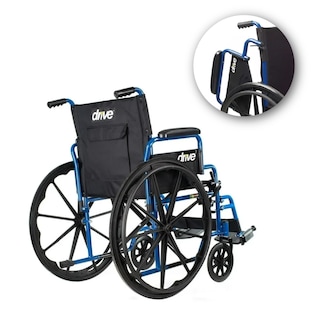 Foto 2 | Foto 2 | Silla De Ruedas Drive Medical Azul Streak Con Apoyabrazos Y Reposapiés Abatibles Asiento 16''
