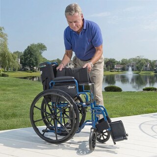 Foto 4 | Foto 4 | Silla De Ruedas Drive Medical Azul Streak Con Apoyabrazos Y Reposapiés Abatibles Asiento 16''