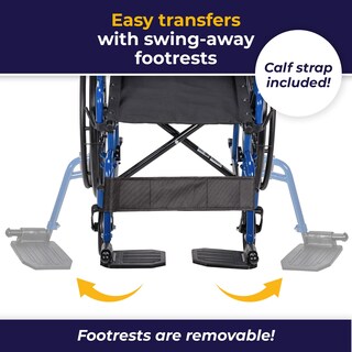 Foto 3 | Foto 3 | Asiento Ligero De 18 Pulgadas Medical Blue Streak Para Silla De Ruedas - Venta Internacional.