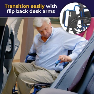 Foto 7 | Foto 7 | Asiento Ligero De 18 Pulgadas Medical Blue Streak Para Silla De Ruedas - Venta Internacional.
