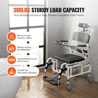 Foto 3 | Foto 3 | Silla De Ruedas De Ducha Vevor De Aleación De Aluminio De 17.5 Pulgadas Para Ducha - Venta Internacional.