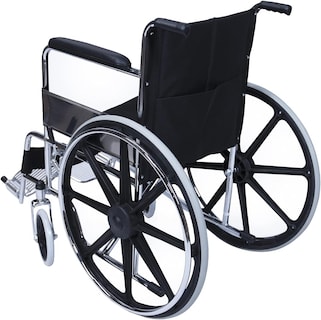 Foto 5 | Foto 5 | Silla De Ruedas Cromada - Rin Negro Asiento Y Respaldo De Lona Soporta Hasta 100kg