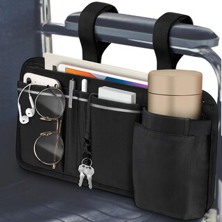 Foto 1 | Foto 1 | Bolsa Organizadora Lateral Para Silla De Ruedas Finpac Con Portavasos Negra - Venta Internacional.