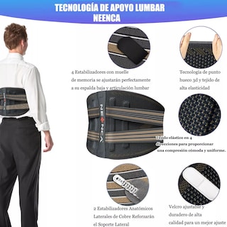 Foto 3 | Foto 3 | Faja Sacrolumbar Lumbar Eo Safe Imports Talla G Negro