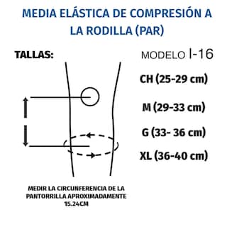 Foto 2 | Foto 2 | Media Elástica Tynor I16 Compresión Debajo Rodilla Par