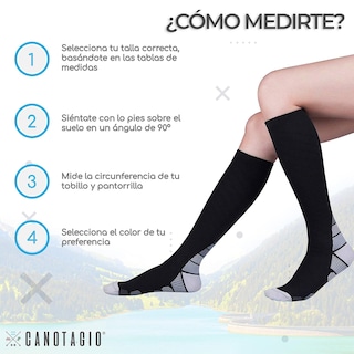 Foto 2 | Foto 2 | Calcetas de Compresión Canotagio Grises 3 Pares Talla G/EG