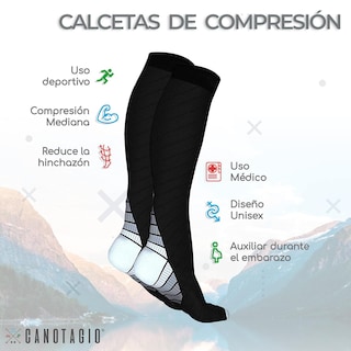 Foto 3 | Foto 3 | Calcetas de Compresión Canotagio Grises 3 Pares Talla G/EG