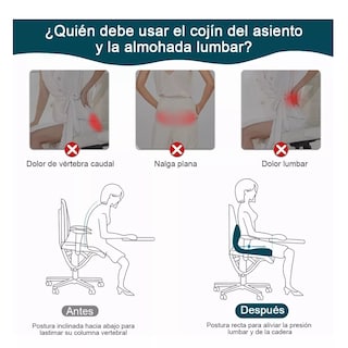 Foto 2 | Foto 2 | Juego De Almohadas De Soporte Lumbar Eo Safe Imports Esi-10182 Azul