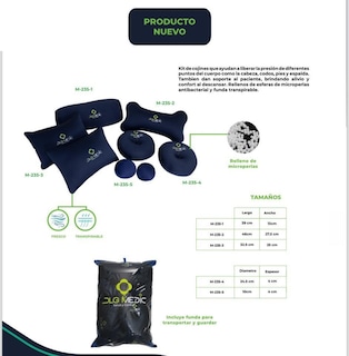 Foto 2 | Foto 2 | Kit De 8 Cojines De Microperlas | Antibacterial, Fresco, Brinda Alivio Y Confort, Incluye Funda De Transporte