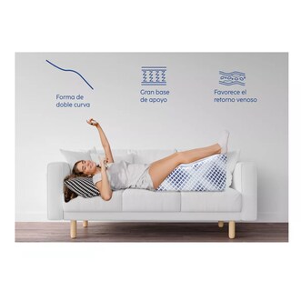 Foto 3 | Foto 3 | Almohada Cojin Lab.g Descansa Piernas Ortopedica Confort Azul/blanco
