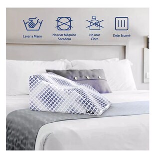 Foto 4 | Foto 4 | Almohada Cojin Descansa Piernas Ortopedica Blanco Con Azul