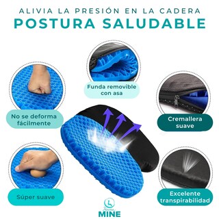 Foto 4 | Foto 4 | Cojón para Coxis y Ciática Lumbar SC Super Confort de Gel Forma de U