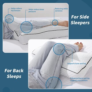Foto 4 | Foto 4 | Almohada Viscoelástica Hombys Para Personas Que Duermen De Lado, Color Blanco - Venta Internacional.