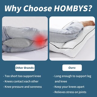 Foto 5 | Foto 5 | Almohada Viscoelástica Hombys Para Personas Que Duermen De Lado, Color Blanco - Venta Internacional.