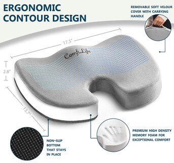 Foto 2 | Foto 2 | Cojín De Asiento De Espuma Viscoelástica Ortopédica Comfilife Premium Comfort - Venta Internacional.