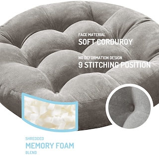 Foto 2 | Foto 2 | Juego De Almohadas De Suelo Degrees Of Comfort Espuma Viscoelástica 22 Pulgadas Gris X2 - Venta Internacional.