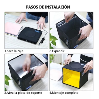Foto 2 | Foto 2 | Caja de Luz para Fotografía Portátil Plegable 12 Colores Eo Safe Imports Esi-16654 Multicolor