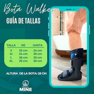 Foto 6 | Foto 6 | Bota Walker Corta (28cm) Neumática Válvula Aire Bw-7703 | Ferula