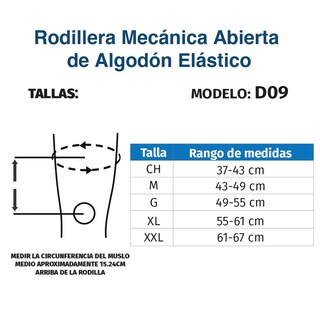 Foto 6 | Foto 6 | Rodillera Mecánica Abierta de Algodón Elástico Tynor D09