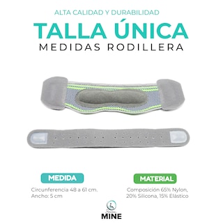 Foto 6 | Foto 6 | Banda Rotuliana Con Silicon Patelar (talla Universal, Gris) | Cinta Rotuliana (verde)