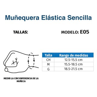 Foto 2 | Foto 2 | Muñequera Compresión Doble Seguro Elástica Tynor E05