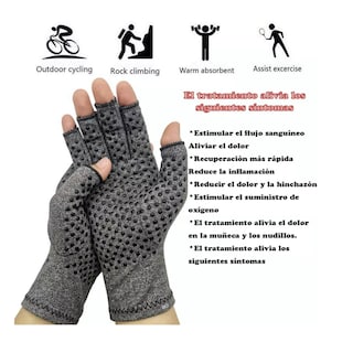 Foto 4 | Foto 4 | Guantes Artritis Reumatoide Térmicos Compresión Alivia Dolor Talla M Eo Safe Imports Esi-13642-1 Gris
